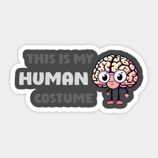 Brain halloween human costume design Sticker